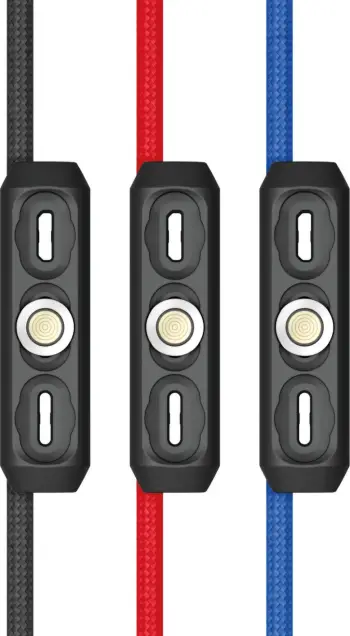 Kabllo magnetike RealPower Magnetic Cable 3 Amp, set 3 copë, 1m