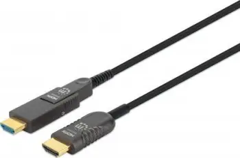 Kabllo Manhattan HDMI në Micro HDMI, 4K 60Hz, Active Optical, i zi