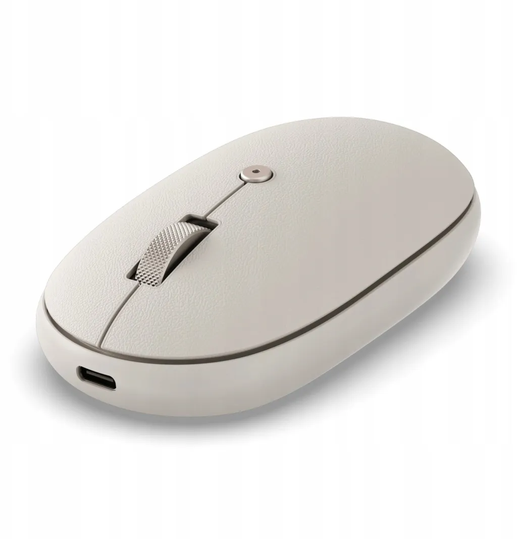 Mouse wireless Satechi OntheGo Bluetooth, kompakt, Sand - 1
