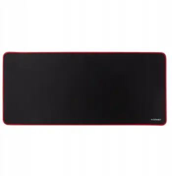 Mousepad Q-Connect XXL, 900x400 mm, i zi me kornizë të kuqe