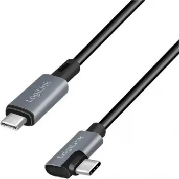 Kabllo USB LogiLink CU0184, USB C, 3 m, 100 W, e zezë gri