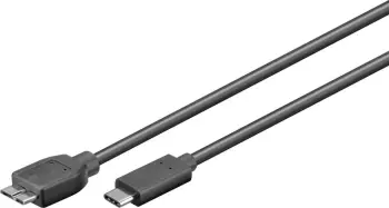 Kabllo USB MicroConnect USB3.1CAMIB3.06, USB C në microUSB, 0.6 m, e zezë