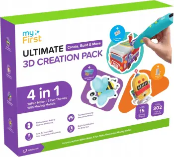 Stilolaps 3D myFirst 3dPen Make Creator Kit, i rikarikueshëm, për fëmijë, blu