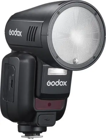Blic fotografik Godox V100 për Sony, 100Ws, kokë rrethore, i zi