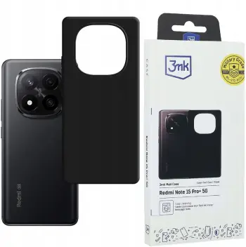 Mbrojtëse telefoni 3mk Matt Case Pro për Xiaomi Redmi Note 15 Pro+ 5G, mat, e zezë