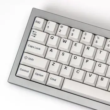 Set keycaps Cherry Profile Double Shot PBT, full set, e bardhë me të zeza