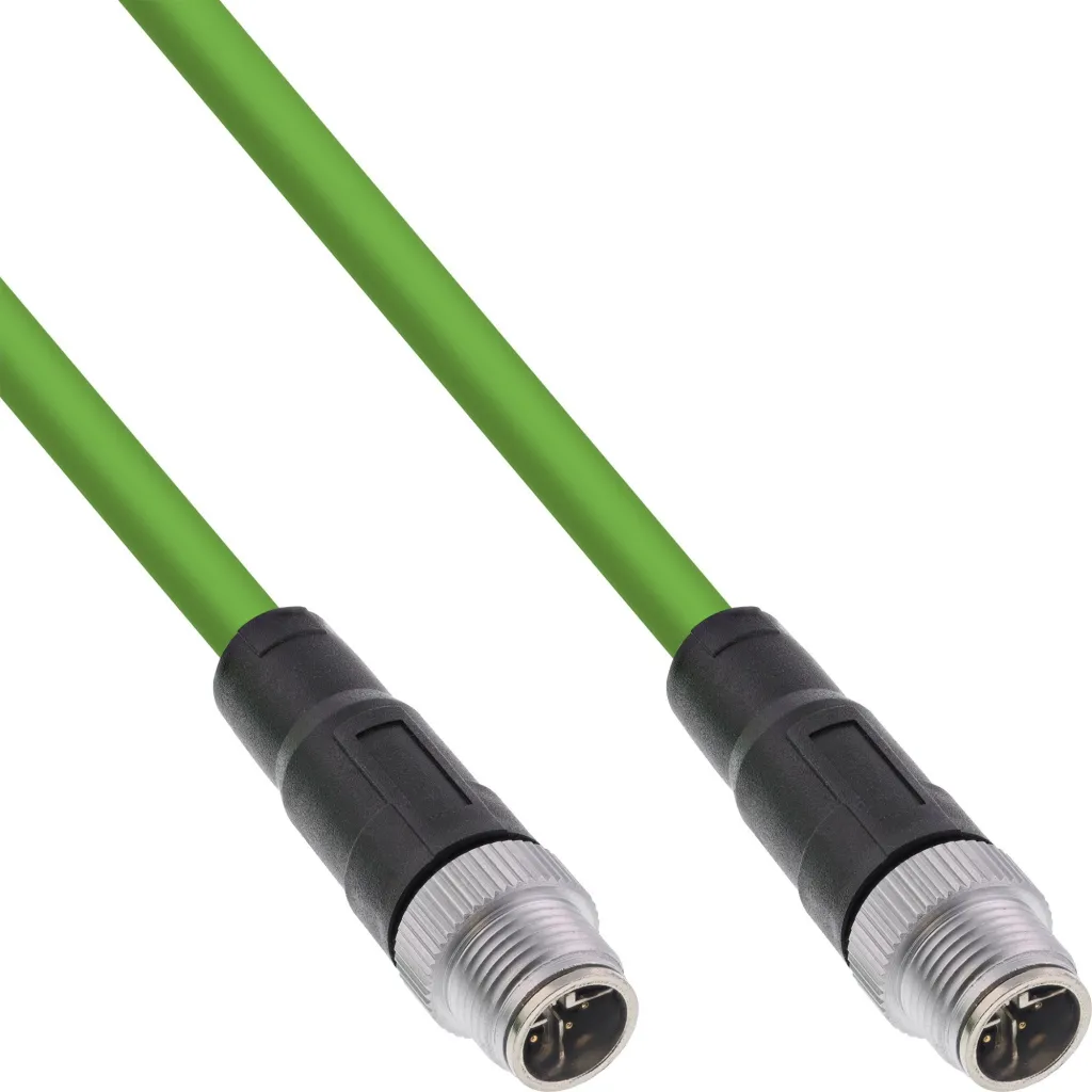 Kabull rrjeti industrial InLine M12, Cat.6A, 10m, PUR - 1