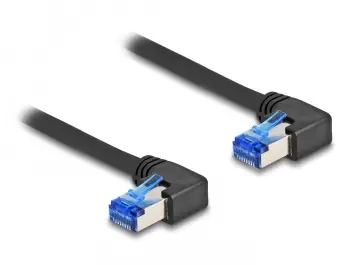 Kabllo rrjeti Delock RJ45 Cat6a, S/FTP, 1m, e zezë