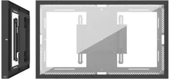 Kasë muri për ekran SMS Smart Media Solutions 55L/P Casing Wall G2, 55", metal, e zezë