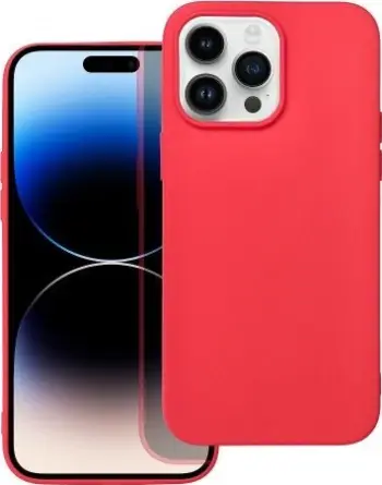 Futrollë silikoni Forcell për iPhone 14 Pro Max, soft, e kuqe