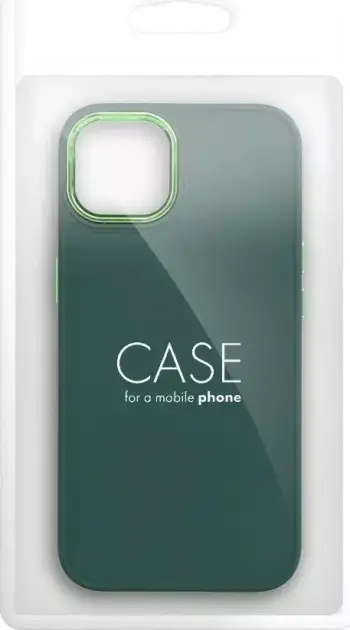 Klloçkë kornizë për telefon Apple iPhone 15 Pro, TPU PC, mat, e gjelbër