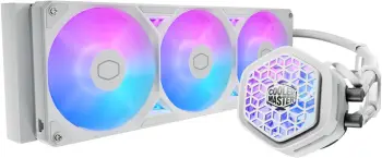Ftohës uji AiO Cooler Master MasterLiquid 360 Atmos 2 VRM, radiator 360mm, RGB, i bardhë