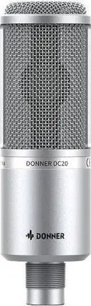 Mikrofon kondensator Donner DC20, për podcast dhe streaming, i zi