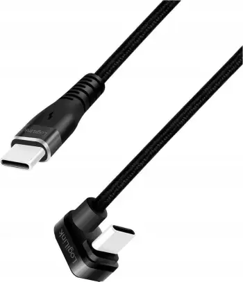 Kabllo USB LogiLink CU0191, USB C në USB C, 2 m, i zi