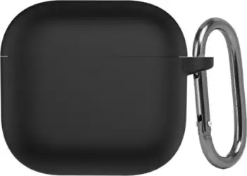 Mbulesë silikoni për kufje Beline AirPods 4, me karabinë, e zezë