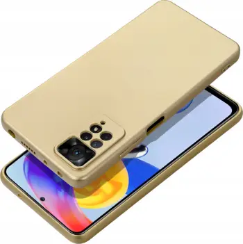 Futrollë telefoni METALLIC Xiaomi Redmi 13C POCO C65, TPU, mbrojtje antishok, ngjyrë ari