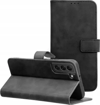 Futrollë libër OEM Tender për Samsung Galaxy A55 5G, me magnet, me xhepa të brendshëm, e zezë