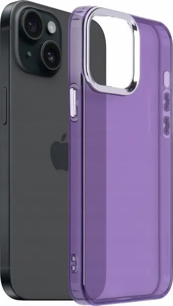 Mbulesë telefoni PEARL Matte Transparent, për iPhone 14, TPU, vjollcë