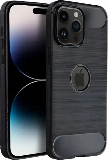 Kapak telefoni OEM Carbon Case për iPhone 16 Pro, mbrojtës, i zi