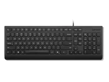 Tastierë Lenovo Essential Wired Keyboard, me kabllo USB, layout i plotë, e zezë