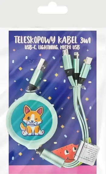 Varëse çelësash Mcd 3 në 1, kabllo karikimi Micro USB Lightning Type C, e gjelbër