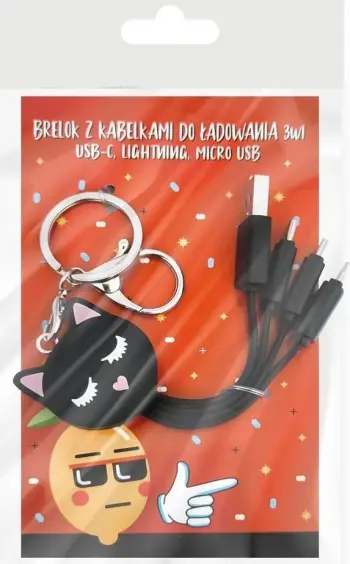 Varëse çelësash Mcd Kitty 3in1, kabllo karikimi 3in1, shumëngjyrëshe