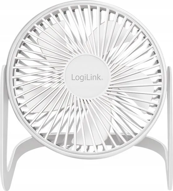 Ventilator tavoline LogiLink USB, 6", i bardhë - 2