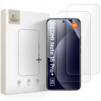 Folie mbrojtëse Tech-Protect Hydro Flex+, 2 copë, për Xiaomi Redmi Note 15 Pro+ 5G, transparente