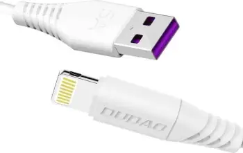 Kabllo USB Dudao USB A në Lightning, 2 m, 3A, e bardhë