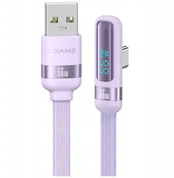 Kabllo karikimi USAMS USSJ651, USB A në USB C, 6A, 1.2m, vjollcë