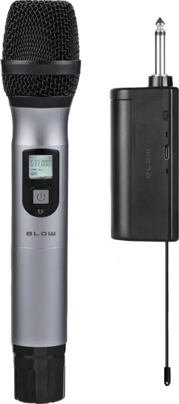 Mikrofon karaoke profesional Blow PRM906, wireless, receiver 6.3mm mono jack, i zi
