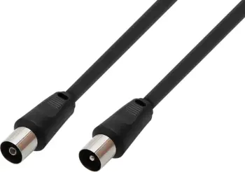 Kabllo zgjatuese antene TV Coax, 3m, prizë në fole, e bardhë