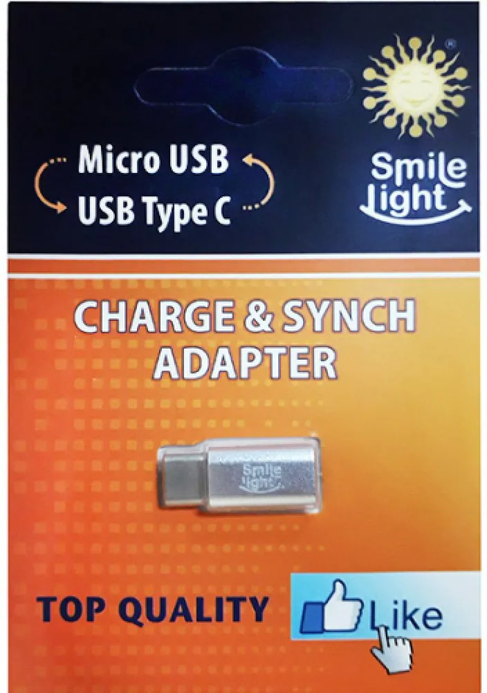 Adapter USB Smile Light SLA-MTC-MB, USB C në Micro USB, i zi - 1
