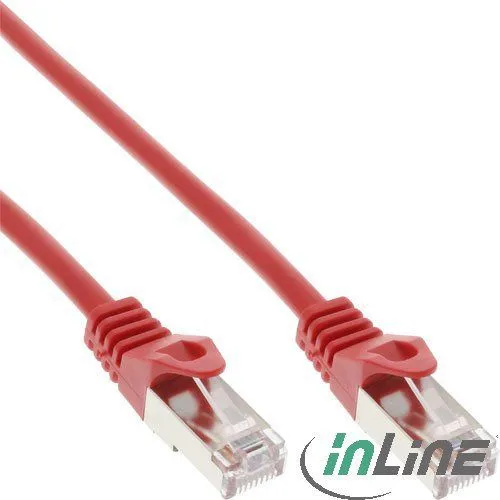 Kabllo rrjeti InLine Patch cord Cat.5e, SF UTP, 0.5m, e kuqe - 1