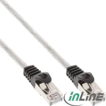 Kabllo rrjeti InLine Patchcord 72550T, Cat 5e SF UTP, 0.5m, transparente