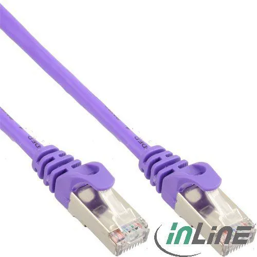 Kabllo rrjeti InLine Patch cord 72500P, Cat.5e SF UTP, 10m, vjollcë - 1