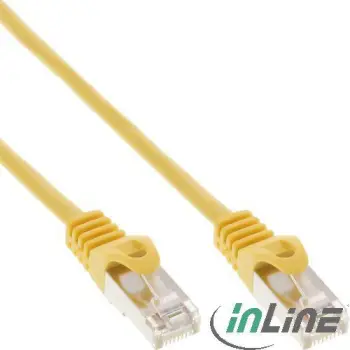 Kabllo rrjeti InLine Patchcord Cat.5e, SF/UTP, 1m, e verdhë