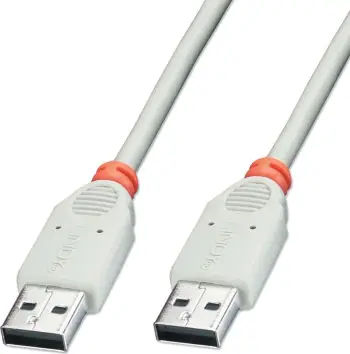 Kabllo USB Lindy, USB-A në USB-A, 3 m, e bardhë