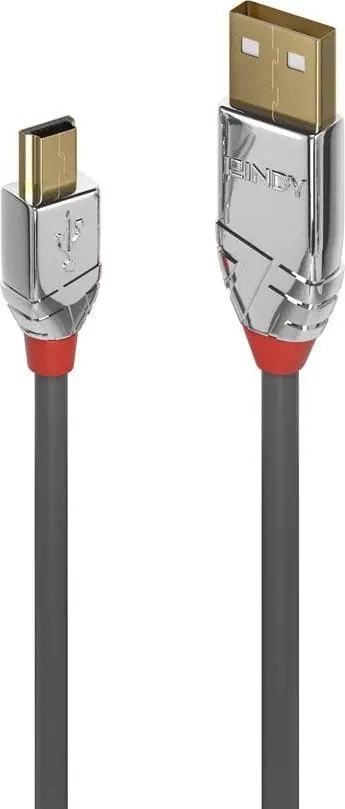 Kabllo USB Lindy, USB-A/miniUSB, 0.5 m, e hirtë