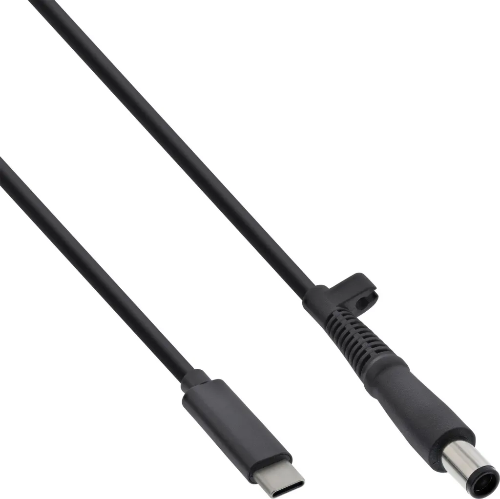 Kabllo karikues USB Type C InLine për HP notebook, 65W, 2m, e zezë - 1