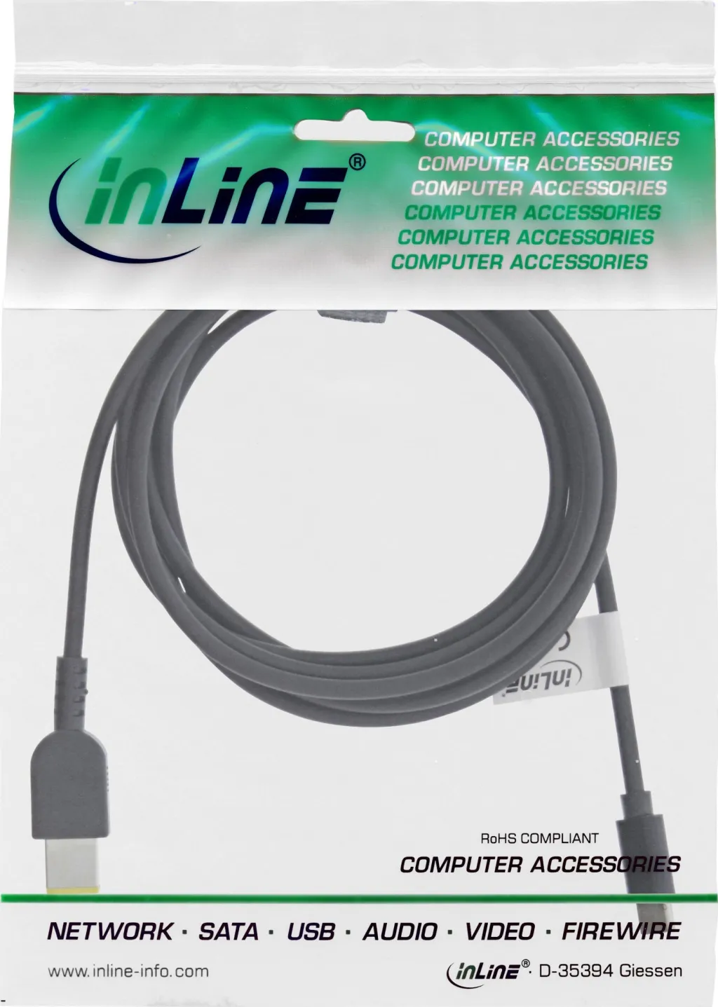 Kabllo karikimi InLine USB Type C në Lenovo Notebook, 2m, e zezë - 2
