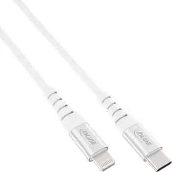 Kabllo USB C në Lightning InLine, 1m, MFi, argjendtë