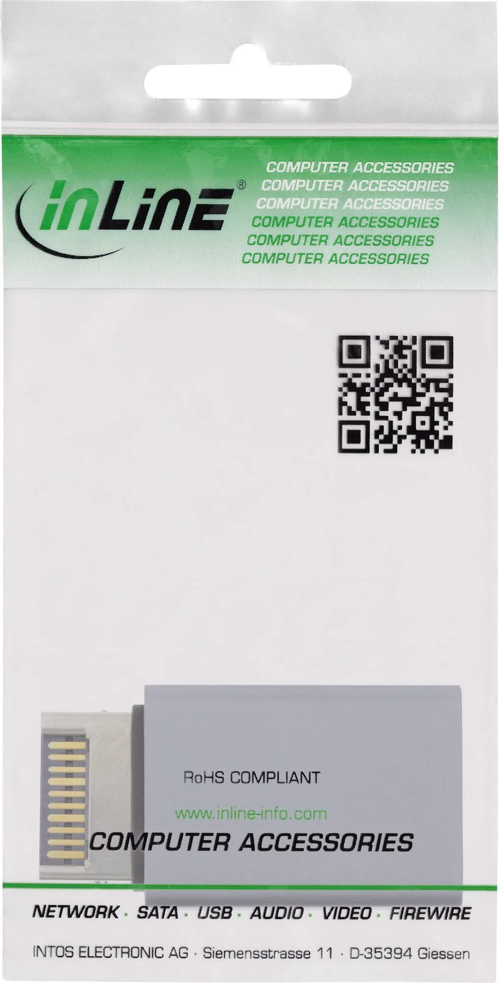 Adaptuer USB InLine USB 3.2, Type E në USB A, 10 Gb/s, i zi - 3