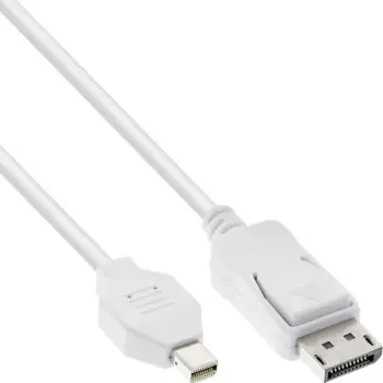 Kabllo InLine Mini DisplayPort në DisplayPort, 5m, e bardhë