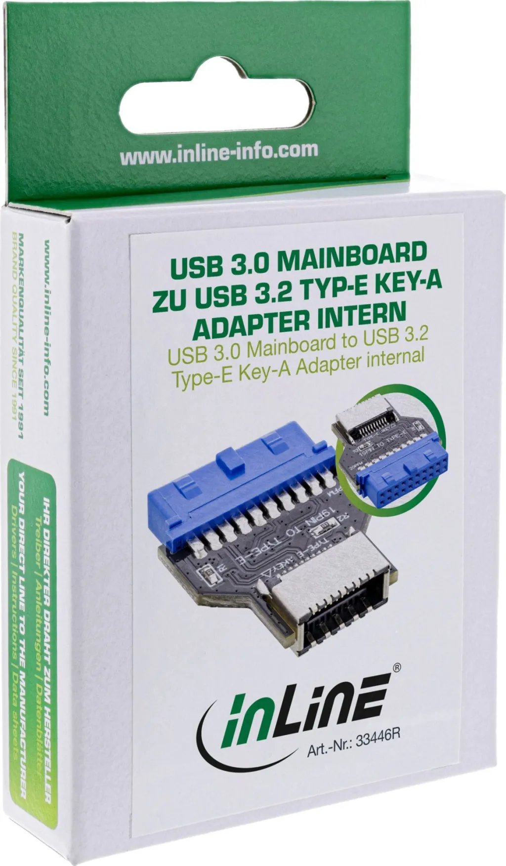 Adapter i brendshëm InLine USB 3.0 në USB 3.2 Type E Key A, 5 Gb/s - 3