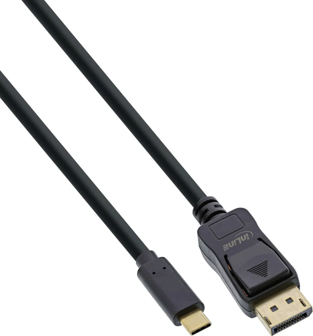 Kabllo InLine USB Type C në DisplayPort, 4K 60Hz, 7.5m, e zezë - 1