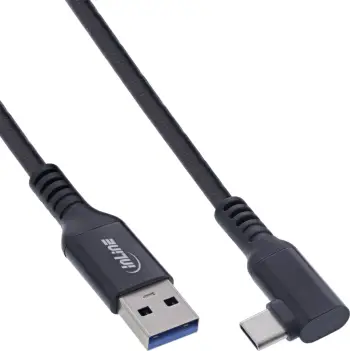Kabllo USB InLine USB 3.2 Gen 1, USB C në USB A, 5m, e zezë