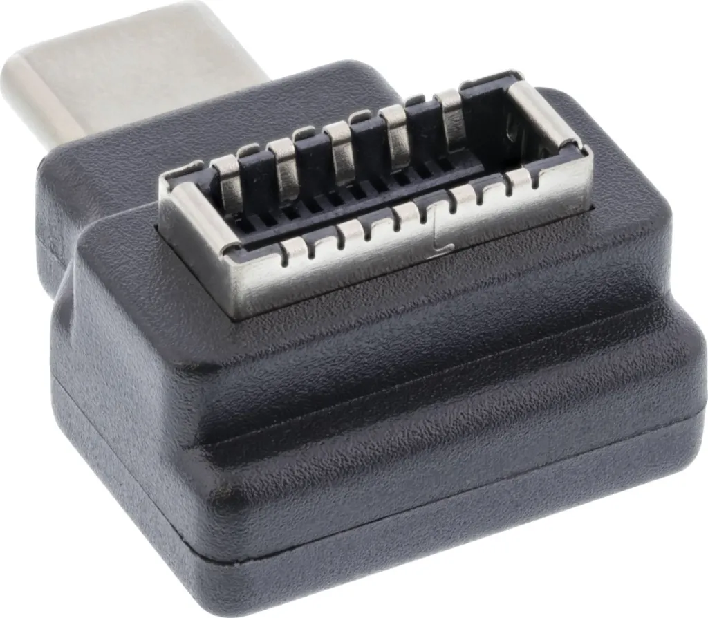 Adapter USB InLine USB 3.2, USB C mashkull në USB E panel i përparmë - 2
