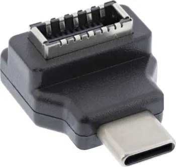 Adapter USB InLine USB 3.2, USB C mashkull në USB E panel i përparmë
