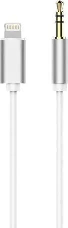 Kabllo AUX Lightning në Jack 3.5 mm, 1m, e bardhë - 1